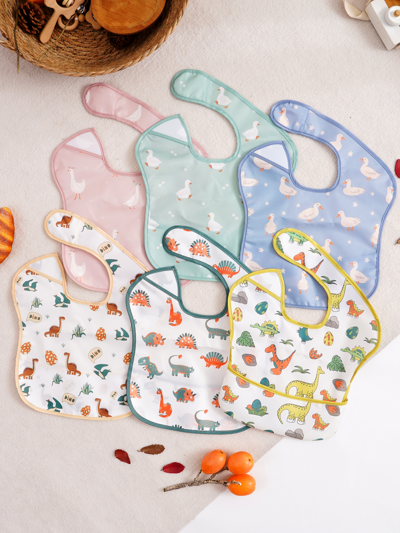 Baby Clothing Patterns - 3-pack slabbetjes met omkeerbare zak, SuperBib