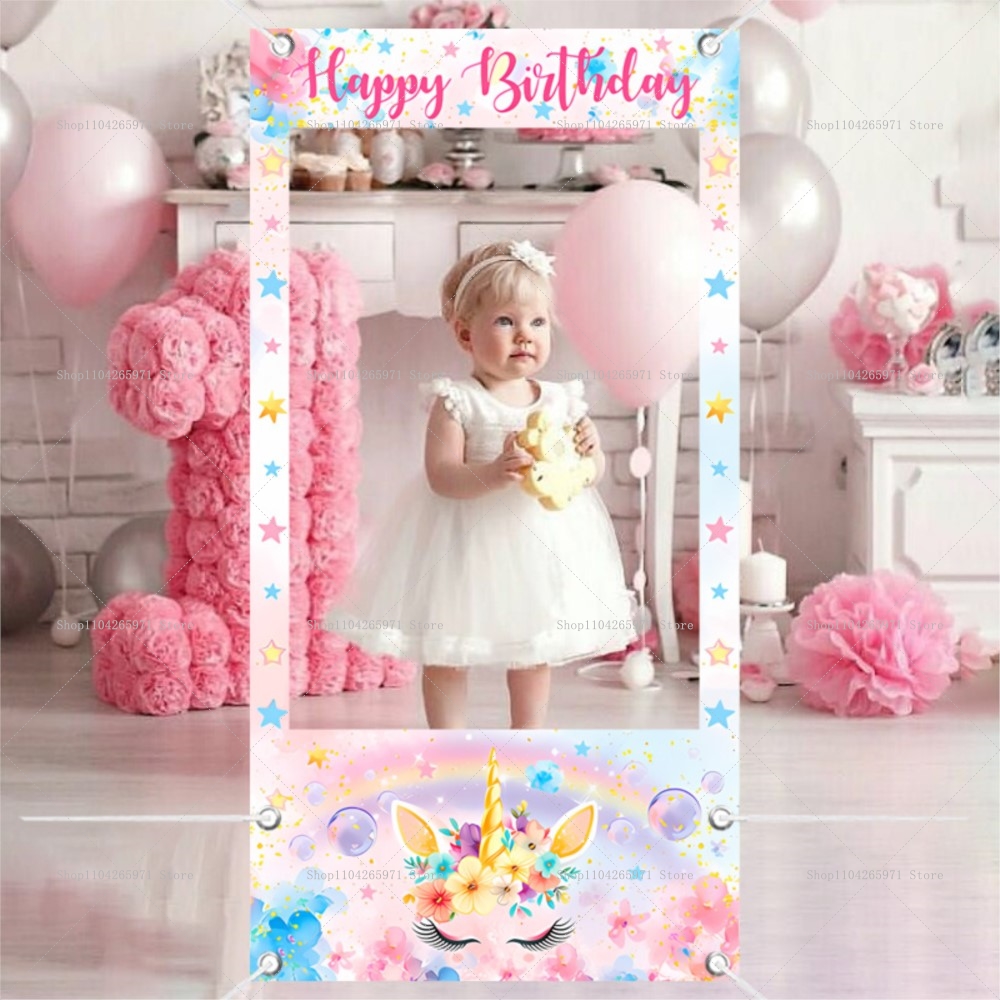 Baby Zebra Clothing - Eenhoorn Thema Photo Booth Frame Props