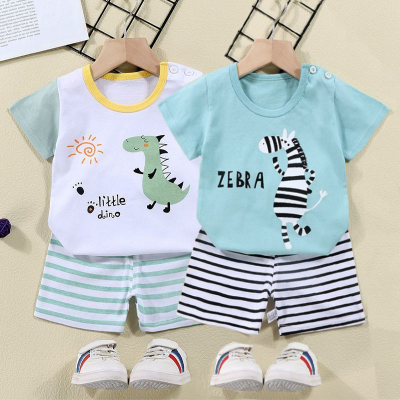 Baby Clothing Patterns - Katoen Tees + Shorts 2-delige Trainingspak