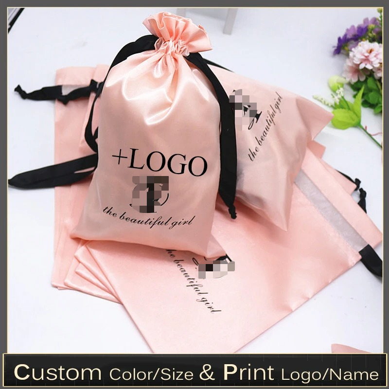 Baby Zebra Clothing - 20Pcs Baby Roze Zijde Satijn Pouch