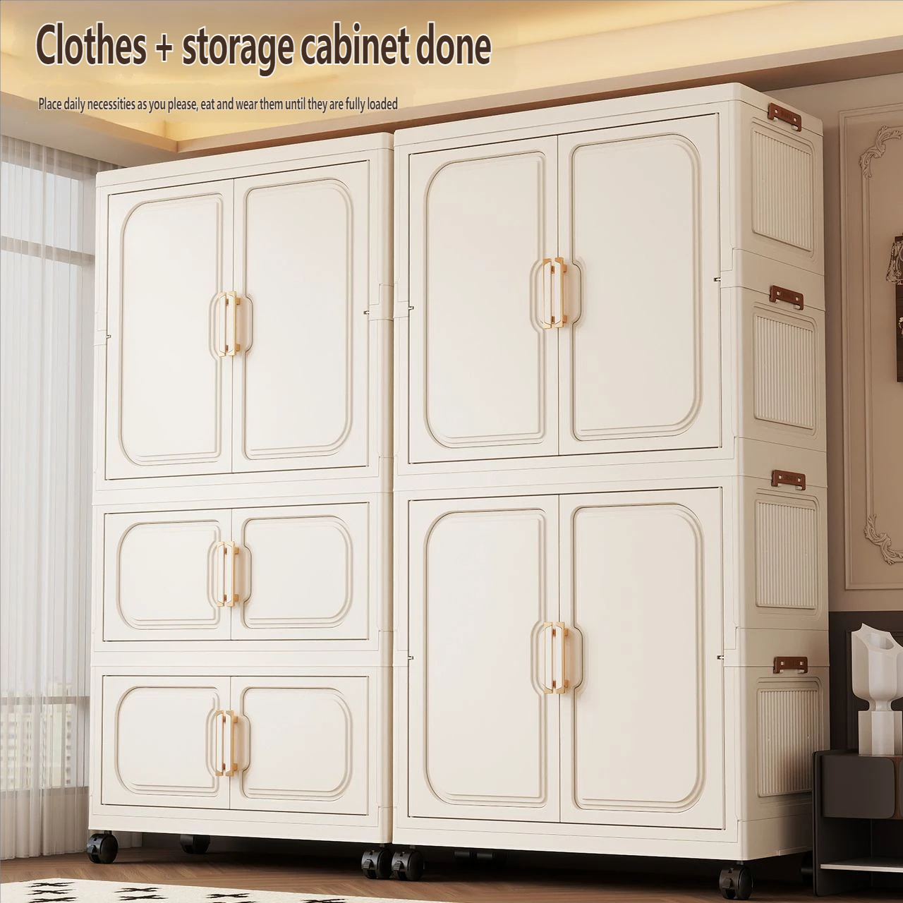Baby Clothing Cupboard - Opvouwbare babykast zonder installatie – meerlaags