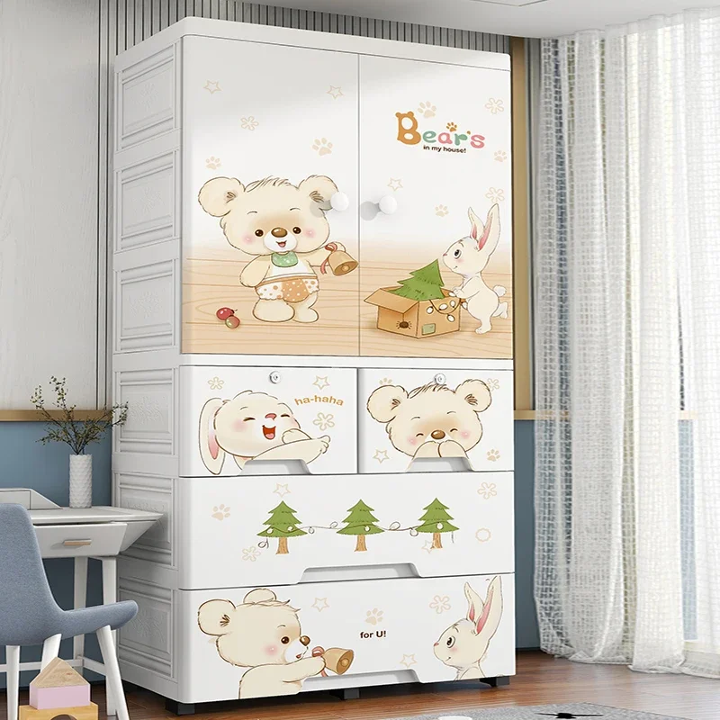 Baby Clothing Cupboard - Babygarderobe Kinderopbergkast Extra groot VerbreedVerdikte kledingopbergkast