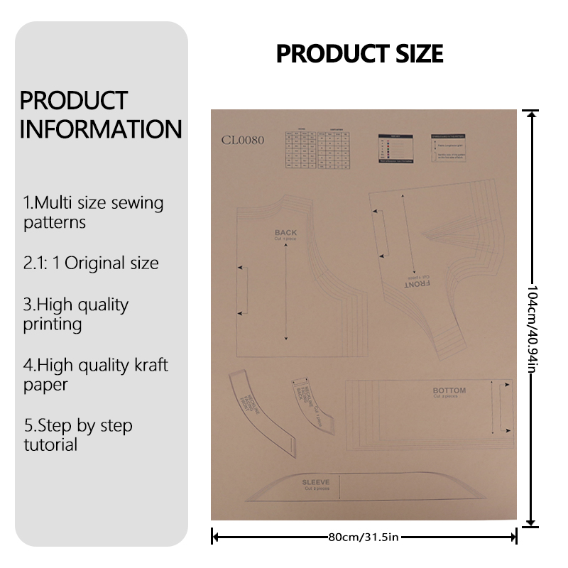 Naaipatronen voor damestop in  - Baby Clothing Patterns recensie en prijs
