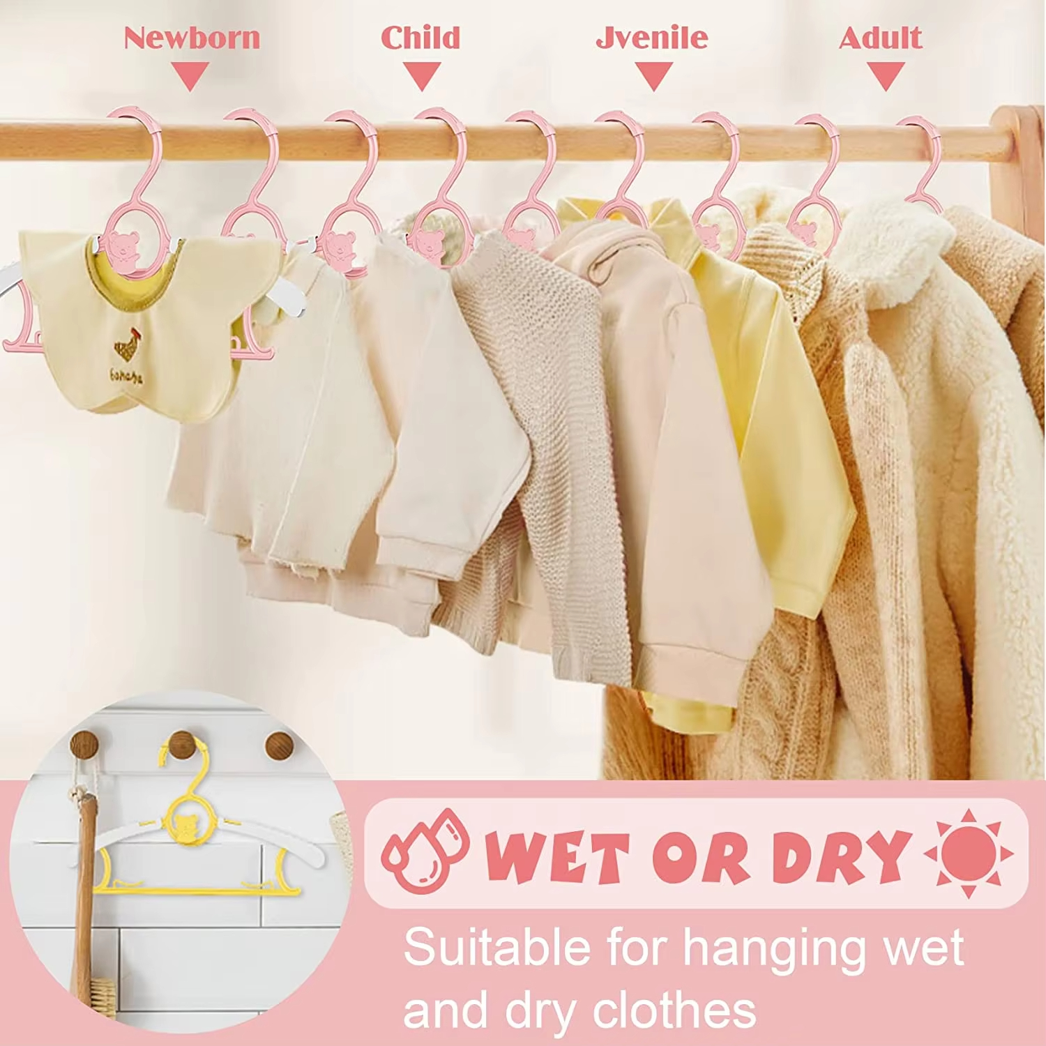 10Pack Antislip Babykleerhange - Baby Clothing Cupboard recensie en prijs